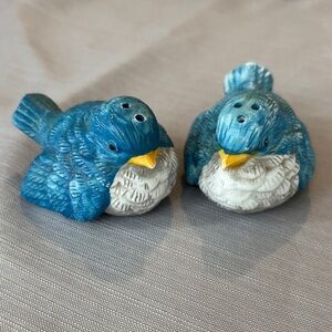 Blue and White Bird Salt and Pepper Shakers